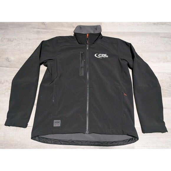 Helly Hansen Workwear Jacket Men's Size Large Black w/ Company Logo